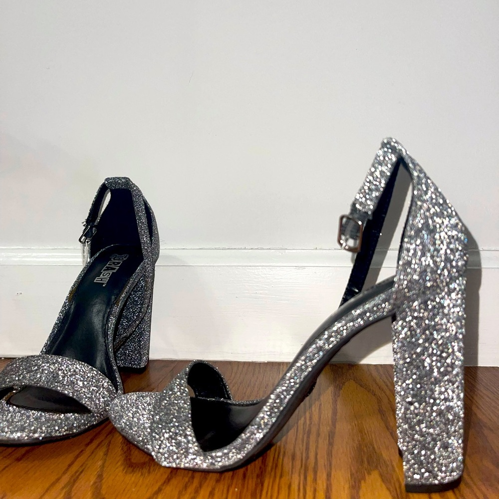 Silver Sparkle Heels
